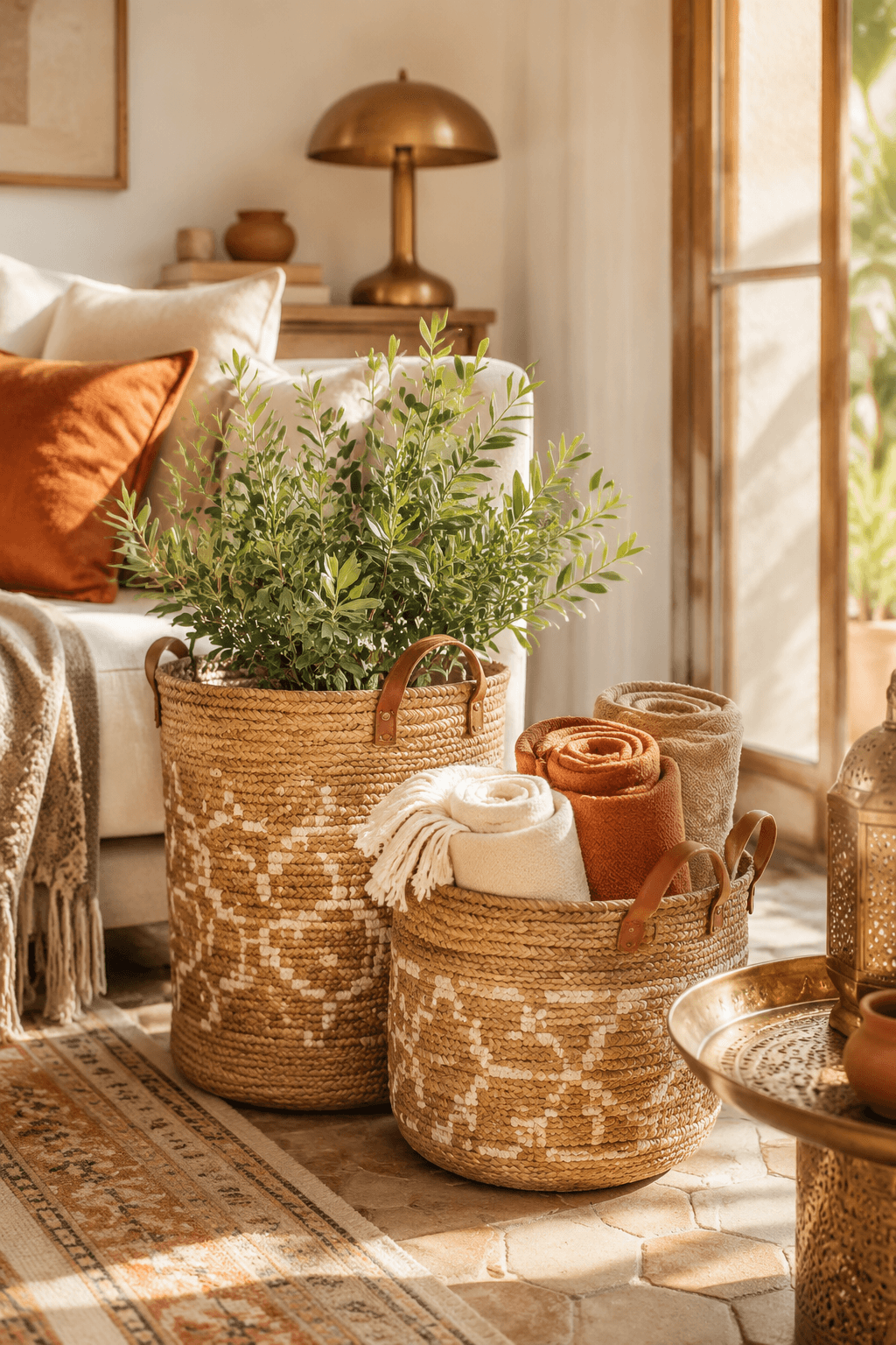 Wicker Basket Trio detail