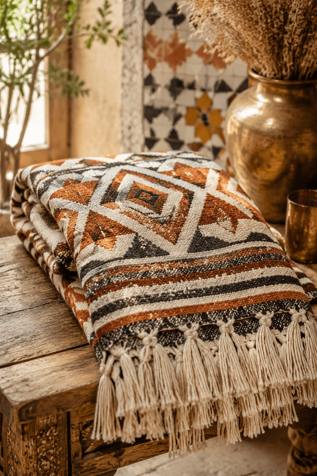 Hand-Loomed Throw Blanket
